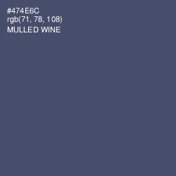 #474E6C - Mulled Wine Color Image